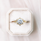 1.90CT Round Moissanite Double Band Anniversary Ring for Women