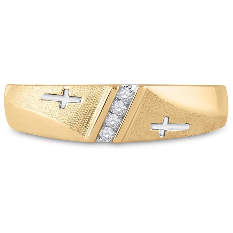 Two-Tone Brushed Sterling Silver Ring with White Stone – Minimalist Modern Design