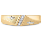 Two-Tone Brushed Sterling Silver Ring with White Stone – Minimalist Modern Design