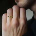 Minimal Black Onyx Ring in 14K Gold – 3mm Center Stone, Elegant Everyday Design