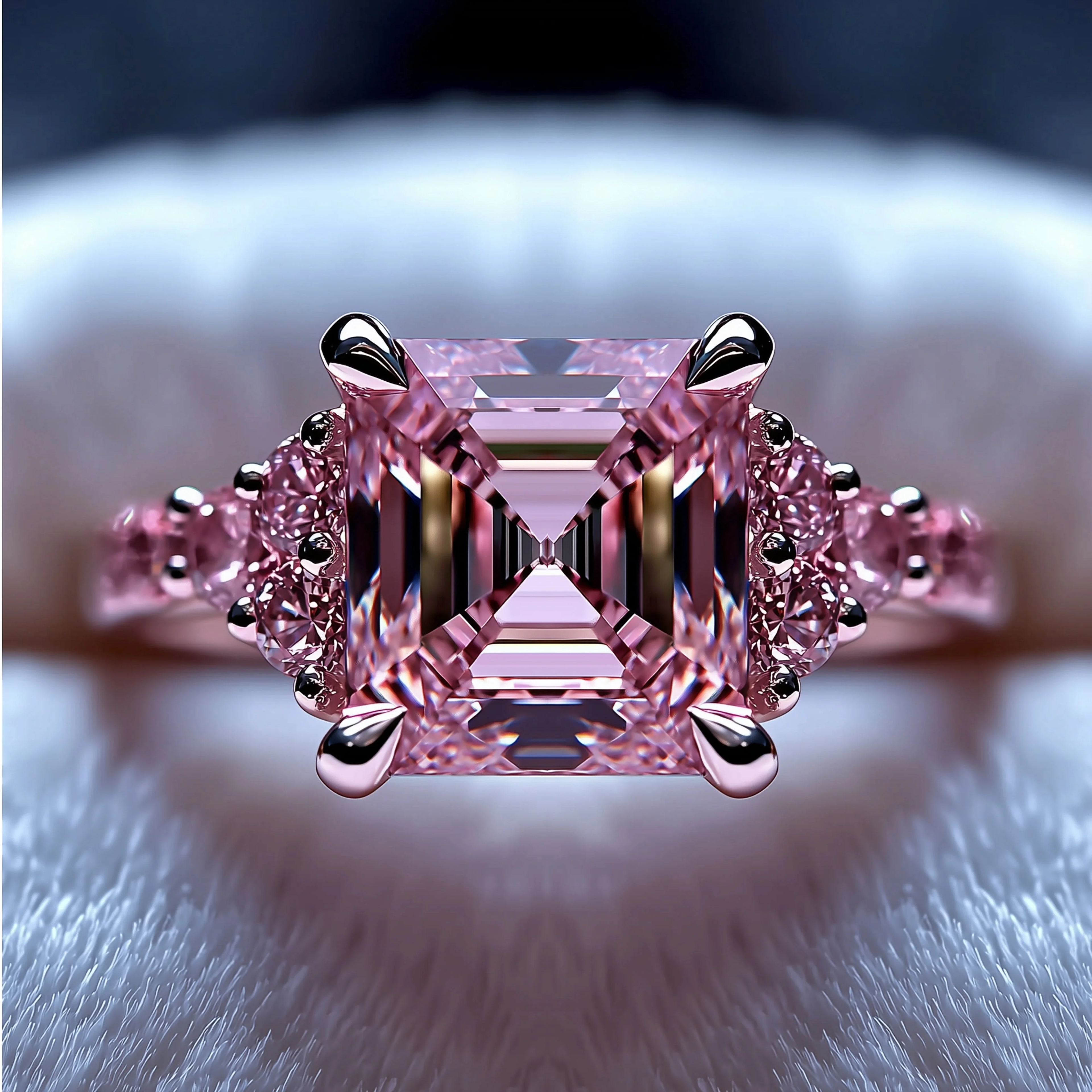 1CT Princess Cut Moissanite Ring – Gold Plated Sterling Silver