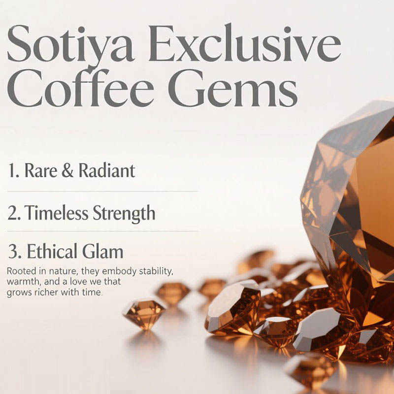 Two-Tone Silver & Rose Gold Ring with Coffee & White Stones – 925 Sterling Silver Statement Ring